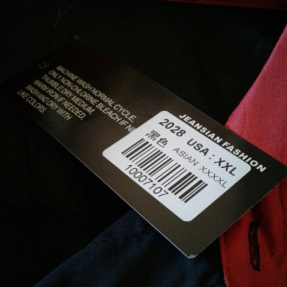 🌺 NWT Mens Jeansian Black/Red Fashion Shirt - Picture 7 of 7